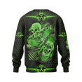 thumbnail image 5 of Broave Mens Knit Crewneck Long Sleeve Shirt Halloween Graphic Pullover Casual ,Gothic Skeleton Crew Neck Sweatshirt for Daily Wear & Halloween Party Outfit, 5 of 6