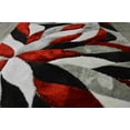 thumbnail image 4 of 4D Shaggy Rug Hand Carved Plush Thick Modern Contemporary Abstract For Living Room Bedroom 6994 (2'6"x7'9" Runner,Red), 4 of 8