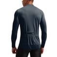 thumbnail image 6 of Men's Long Sleeve Sun Shirts UPF 50+ Stand Collar 1/4 Zip Up Fishing Running Rash Guard Outdoor Lightweight T-Shirts,Navy,XL, 6 of 6