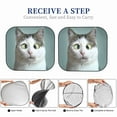 thumbnail image 5 of Kdxio Funny Cat Print 2-Piece Sun Shade Front Windshield - Foldable Car Front Window Sunshades For Most Sedans Suv Truck, 5 of 6