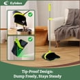 thumbnail image 3 of Eyliden Angle Broom and Dustpan Comb Set for Home with Soft-touch Grip,50in, Green, 3 of 9