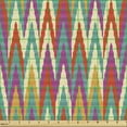 thumbnail image 2 of Ambesonne Ikat Fabric by the Yard Upholstery, Funky Colored Zigzgas Pattern, 5 Yards, Multicolor, 2 of 5
