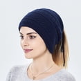 thumbnail image 4 of Women&Men Winter Slouchy Knit Warm Hats Scarf Dual Purpose Knitted Wool Hat Ear Protection Windproof Hat, 4 of 5