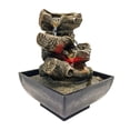 thumbnail image 4 of Fuente de agua de escritorio para interiores, fuente de cascada eléctrica de 4 capas para relajación de rocas de río de agua corriente para decoración Estilo B BLESIY Fuente de mesa, 4 of 8