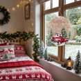 thumbnail image 4 of Welcome Sign for Front Door,Christmas Red Truck Round Metal Welcome Front Porch Decor,Winter Farmhouse Snowflakes Wooden Grain Wall Hanging Sign for Living Room Kitchen Hallway Housewarming Gift 12'', 4 of 9