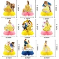 thumbnail image 2 of 9 pack Belle Princess Party Honeycomb Centerpiece Table Decorations Birthday Party Decorations Princess Theme Birthday Party Supplies, 2 of 2