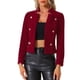 thumbnail image 1 of CHAQUETA DE VELVET DE MUJER CON CUELLO ALTO Y ABIERTO, DECORACIÓN DE BOTONES, ESTILO VINTAGE, TALLA XL, ROJO VINO, 1 of 6