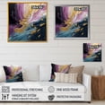 thumbnail image 4 of Designart "Purple And Blue Realities On Canvas II" Abstract Painting Wall Decor, 4 of 5