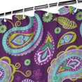 thumbnail image 3 of Colorful Chic Shower Curtain 36x72 Inches, Quick-Dry Polyester with Hooks, Floral Bohemian Paisley Pattern for Classic Bathrooms, 3 of 4