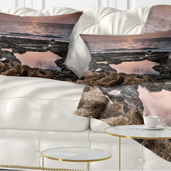 Designart 12" x 20" Multi-color Polyester Throw Pillow