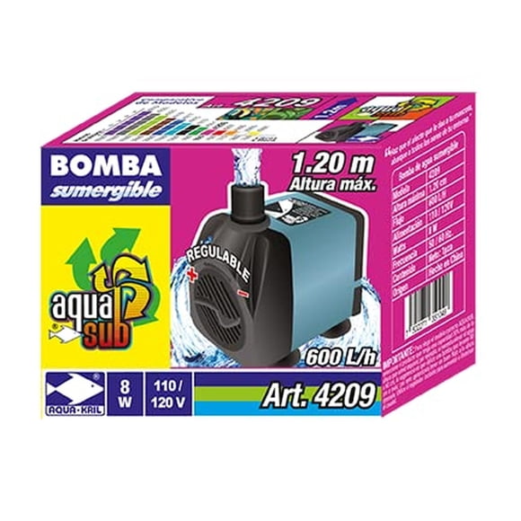 Bomba Agua AQUASUB 4209 600 L/H 1.2M