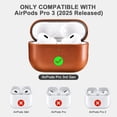 thumbnail image 2 of Funda ICARER AirPods Pro 3 100% piel auténtica marrón, 2 of 6