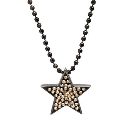 Luminesse Star Pendant Necklace with Swarovski Crystals in Sterling Silver