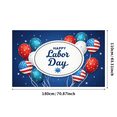 thumbnail image 3 of Decorative Design Happy Labor Day Banner Colorful Balloons Patriotic Theme for Outdoor Party Indoor Decoration Holiday Celebration, 3 of 8