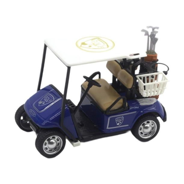 Decoración de carrito de golf de mesa, carrito de golf en miniatura, juguetes, carrito de golf, vehículo de retroceso para Azul