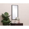 thumbnail image 3 of Metal frame rectangle mirror 14x28 inch in black, 3 of 5