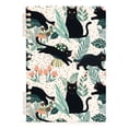thumbnail image 7 of FORMRS 1-Subject Spiral Notebook 8" x 5" College Ruled 60 Refillable Sheet A5 Hard Cover, 2 Pack, Black Floral Cat Pattern, 7 of 7
