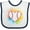 White and Navy, variant on Inktastic Baseball Sports Heart Girls Baby Bib
