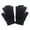 Black, variant on iMongol Pure Wool Mens Half Fingers Mid Fingerless Gloves Mittens For Women Men (Pale Grey)