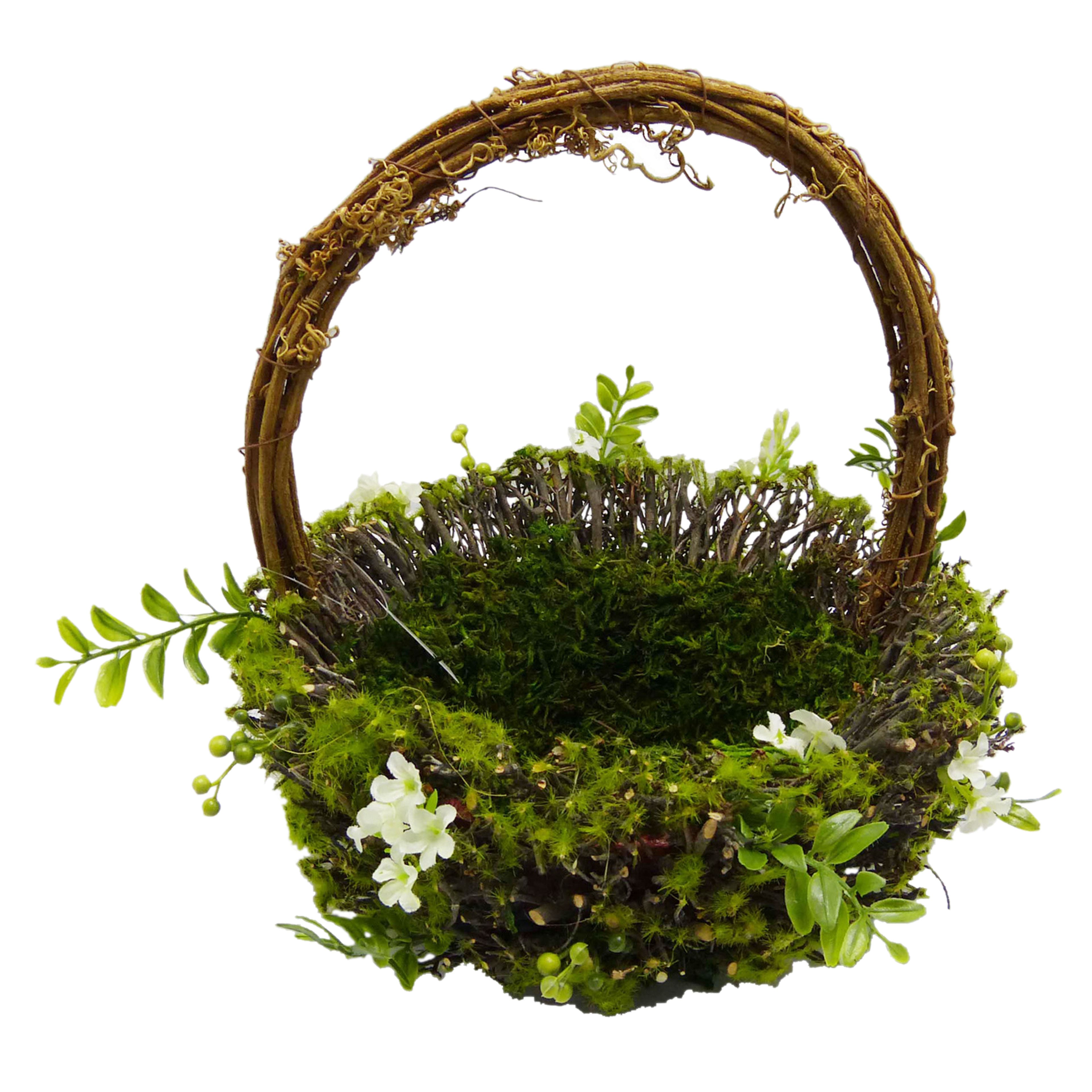 MICHAELS 12" Green Moss Basket by Ashland®