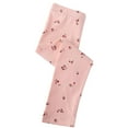thumbnail image 3 of Toddler Girls Leggings Pants Floral Print Casual Stretchable Soft Breathable Elastic Waistband Clothing Pink Size 4-5T, 3 of 7