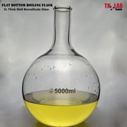 Flat Bottom Boiling Flask Florence Flask Borosilicate Glass 5000ml 5L