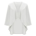 thumbnail image 4 of Clearance under 10!Sevevn Women Cardigan Vacation Style Solid Color Jacket Top 3/4 Sleeves End of Year Clearance White XXL, 4 of 6