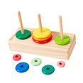 thumbnail image 4 of Juguete de apilamiento de anillos, torre lógica, juego de bricolaje, juguete educativo de matemáticas de madera para niños pequeños, rompecabezas inte, 4 of 9