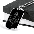 thumbnail image 3 of Sacred Geometry Hexagon CirclesDiamond Necklace Stainless Steel or 18k Gold Dog Tag, 3 of 8