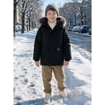 thumbnail image 4 of Wantdo Boy's Puffer Coat Padded Winter Fleece Jacket Hooded Puffer Jacket Black 10-12, 4 of 8