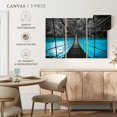 thumbnail image 4 of Elephant Stock Suspension Bridge Wall Art - Horizontal Multi Panel Canvas - Living Room Wall Decor - Architecture Multi Panel - Turquoise And Black Decor - 23" x 14", 4 of 4
