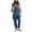 Blue, variant on NAFUU Women's Adjustable Straps Denim Bib Overalls Jeans Pants Jumpsuits Classic Casual Straight Leg Stretch Jeans Overall With Pockets