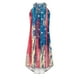 thumbnail image 4 of Día de la Independencia Moda para mujer Sin mangas Impreso Cuello redondo Suelto Vestido irregular para mujer Pompotops ghjkhdj2813, 4 of 5