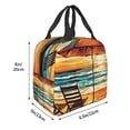 thumbnail image 3 of Disketp Beach Umbrella Sunset for Insulated Lunch Bag for Women and Men, Perfect for Work, Hiking, Picnic, 3 of 8