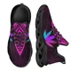 thumbnail image 1 of Zapatillas de plataforma con estampado 3D de hojas de marihuana verde para mujer, zapatos planos transpirables con cordones, calzado cómodo para mujer, 1 of 6