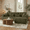 right facing+Olive Green, variant on L-Shaped Modular Sectional Cloud Couch, 108" Boneless Couches for Living Room, No Assembly Required Corduroy Sofa with Deep Seat and Chaise, White, Left Facing