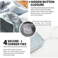 thumbnail image 4 of Simple&Opulence 100% Linen Duvet Cover Set Basic Style 2pcs Solid Color Bedding with Button Closure, Durable and Easy Care (Light Dusty Blue, Twin), 4 of 8