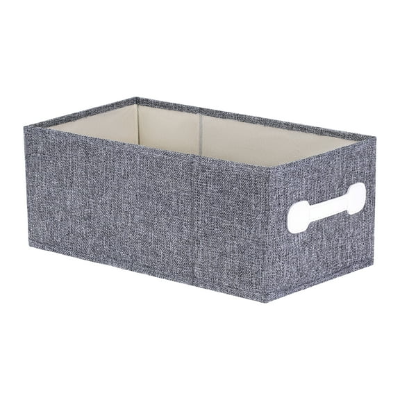 Unique Bargains Fabric Storage Cube Storage Bin Storage Basket Dark Grey 16.2*9.5*6.7in