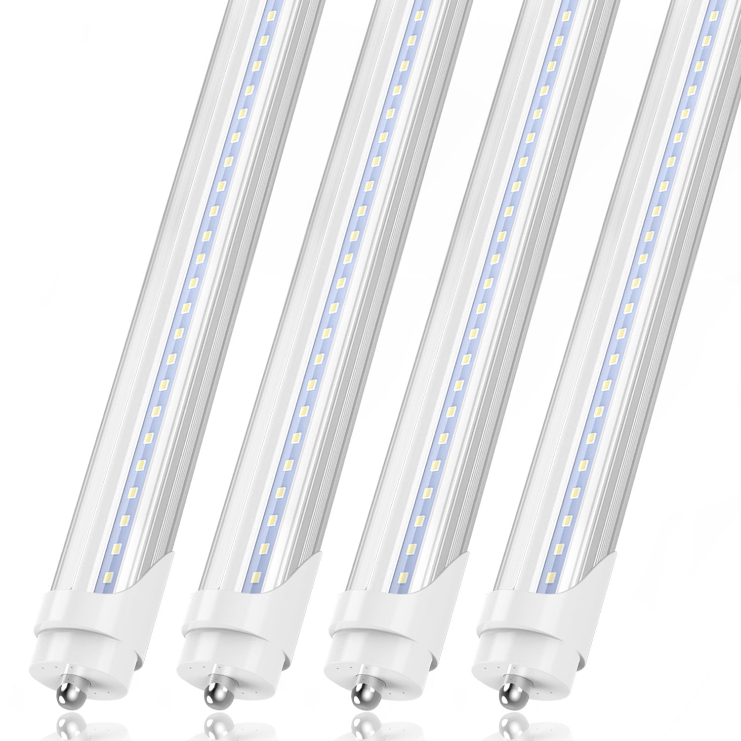 25 Pack 8FT LED Tube Light Bulbs T8 FA8 Single Pin 45W 5000LM 6500K Lamp Tubes 