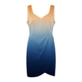 thumbnail image 2 of Gibobby Vestido Causal para Mujer de Verano Vestidos de verano para mujer Vestido de cóctel Vestido elegante cruzado Vestido vintage(Azul oscuro,CH), 2 of 4