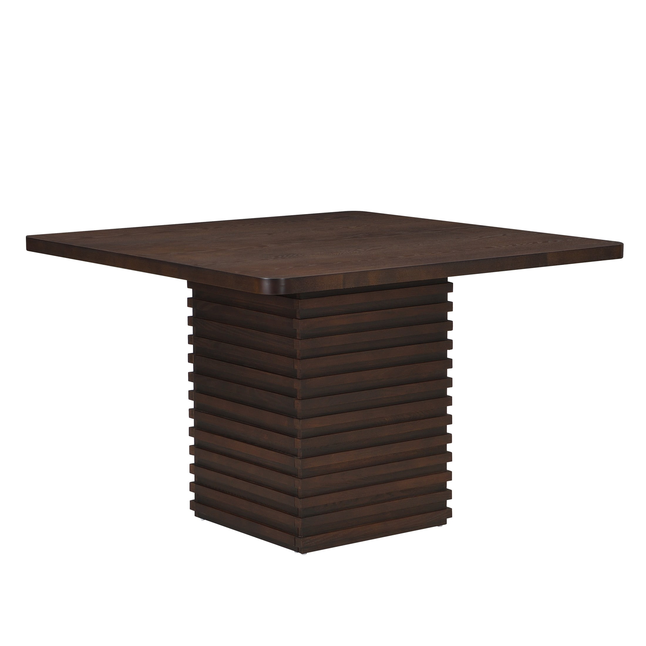 Christopher Knight Home 45" Modern Square Dining Table with Pedestal Base, Seats 4, Espresso