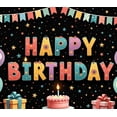 thumbnail image 3 of Decorative Banner Happy Birthday Colorful Design Birthday Banner Balloon Decoration Star Confetti for Birthday Party Kids Celebration Event, 3 of 7