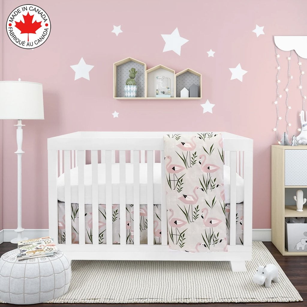 Pink Flamingo 4-piece Baby Bedding (#14) - Main Image