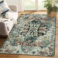 thumbnail image 3 of Moynesa 4'x6' Bohemian Area Rug, 4x6ft Soft Bedroom Rug Washable Entryway Mat, Floral Medallion Non Slip Pet Friendly Indoor Floor Accent Carpet for Bathroom Mudroom Basement Studio, Teal, 3 of 10