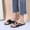 Black, variant on SMihono Sandals Womens Summer Plus Size Summer Ladies Sandals And Slippers Flip Flops Suede Flowers Flat Beach Shoes Slipper On Clearance