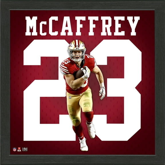 Highland Mint Christian McCaffrey San Francisco 49ers 13'' x 13'' Impact Jersey Framed Photo