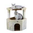thumbnail image 1 of Go Pet Club F95 32 in. Cat Tree Condo with Large Perch, Beige & Brown, 1 of 1