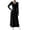 001 Black, variant on Women's Fall Winter Slim-Fit Crew Neck Knit Maxi Dresses Casual Solid-Color Long Sleeve Slim Fit Flowy Sweater Dress