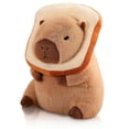 thumbnail image 1 of Lindo peluche de capibara con pan Kawaii Suave muñeco de peluche de capibara Almohada de animales de peluche de capibara Juguetes, 1 of 5