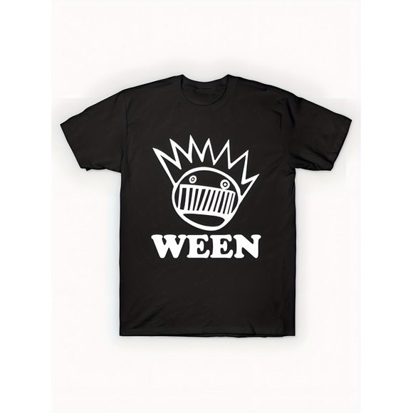 T Shirt Men'S Summer Crew Neck Short Sleeve with Bold "WEEN" Geometric Design Casual